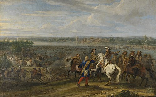 Louis XIV Crossing into the Netherlands at Lobith, 1690, Adam François van der Meulen
