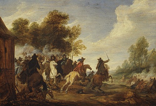 A Cavalry Engagement, 1671, Adam François van der Meulen