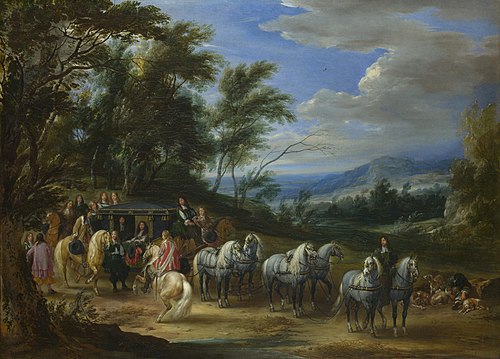 Philippe François d'Arenberg meeting Troops, 1662, Adam François van der Meulen