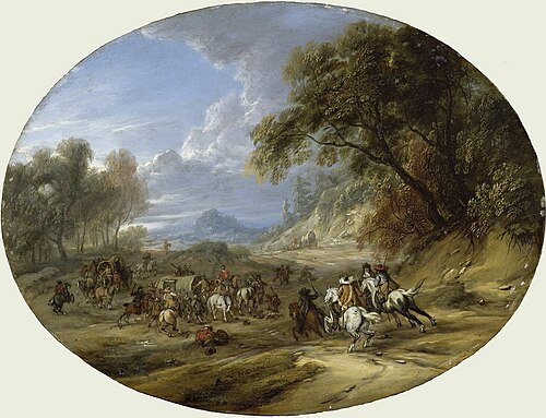 Attaque d'un convoi, 1660, Adam François van der Meulen