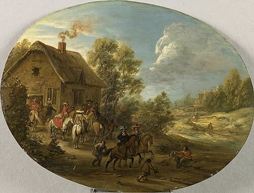 Halte de cavaliers, 1675, Adam François van der Meulen