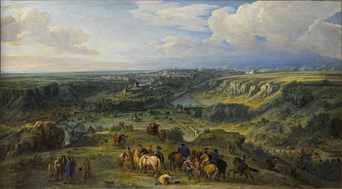 Vue de la ville de Luxembourg du côté des bains de Mansfeld, 1687, Adam François van der Meulen