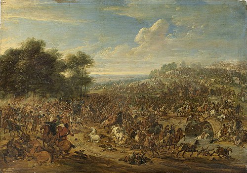 Bataille près d'un pont, 1675, Adam François van der Meulen