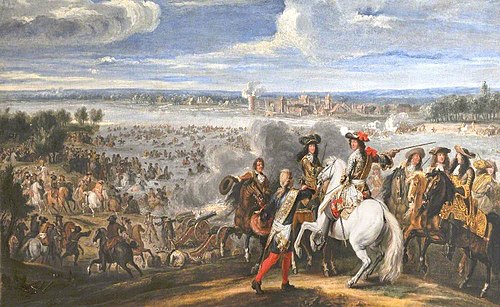 Louis XIV crossing the Rhine, 12th June 1672, 1681, Adam François van der Meulen