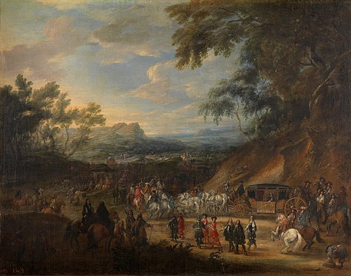 Louis XIV near Vincennes, 1664, Adam François van der Meulen