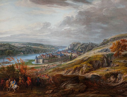 Le siège de la ville et du château de Dinant sur la Meuse en mai 1675, 1680, Adam François van der Meulen