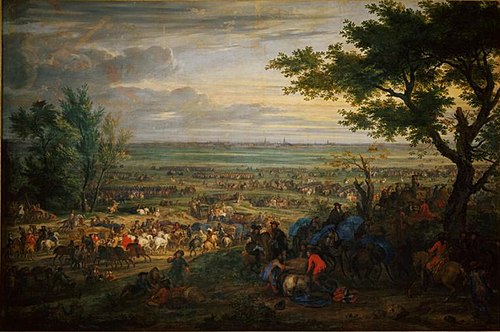 Arrivée du roi devant Douai qu'il fait investir par sa cavalerie en 1667, 1672, Adam François van der Meulen