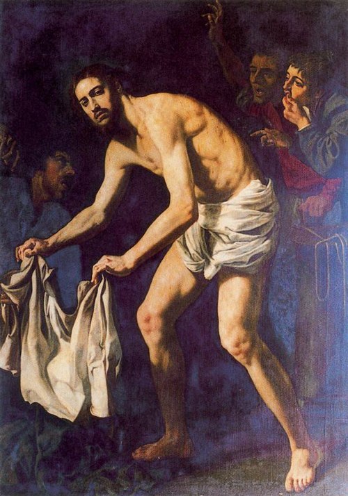 Christ gathering his robes, 1601, Jerónimo Jacinto Espinosa