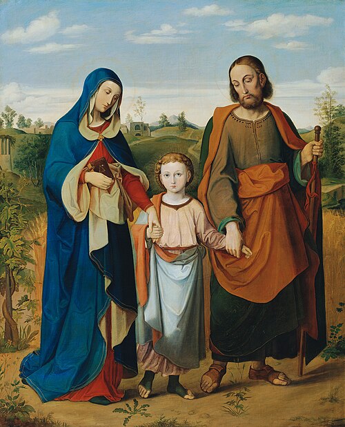 Die heilige Familie auf dem Heimweg vom Tempel, 1855, Francis Hayman
