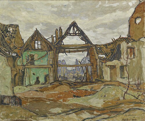 House of Ypres, 1917, A. Y. Jackson