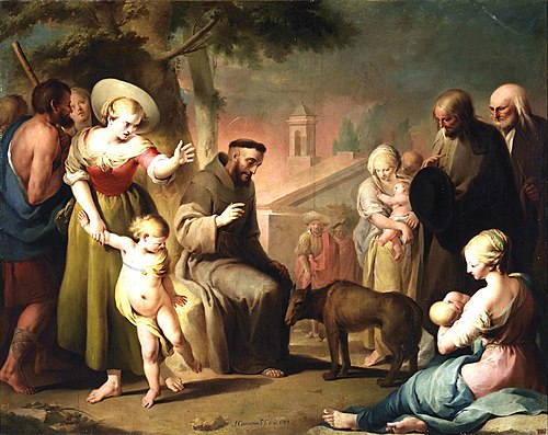 La conversión del lobo de Gubbio, 1789, José Camarón Boronat