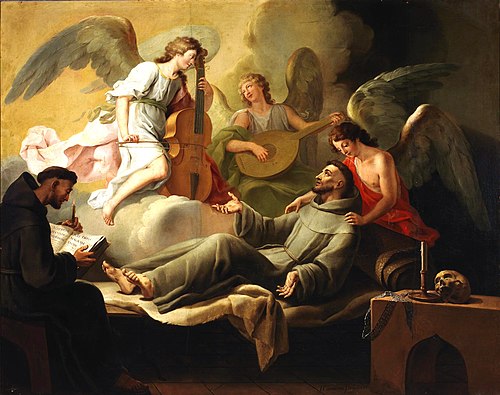 San Francisco confortado por los ángeles, 1788, José Camarón Boronat