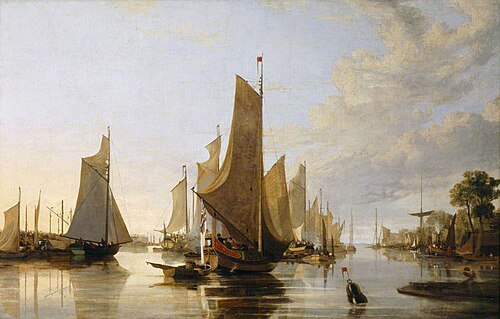 Yarmouth Water Frolic – Evening; Boats Assembling Previous to the Rowing Match, 1821, John Crome