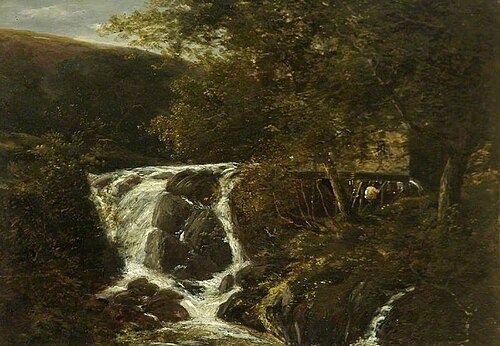 Landscape with a Waterfall near Norwich, Norfolk, 1819, , John Crome