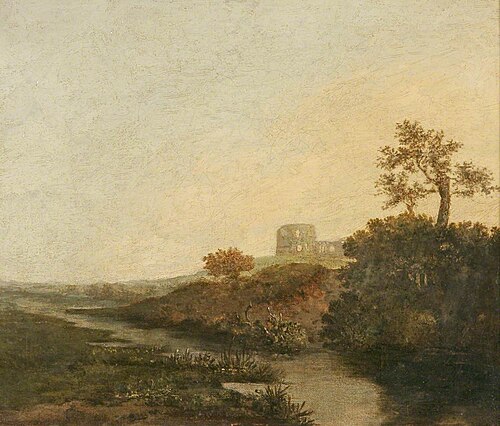 A Castle in Ruins, Morning, , John Crome