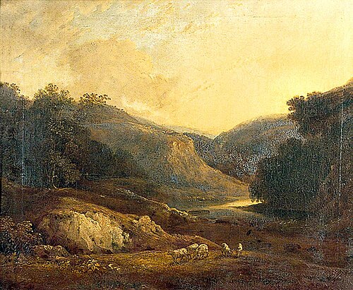 A River Scene, Welsh Hills, , John Crome
