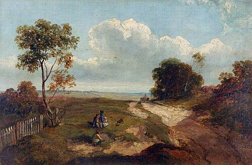 Heath Scene with Figures, , John Crome