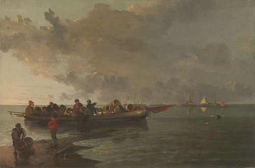 A Barge with a Wounded Soldier, 1850, John Crome