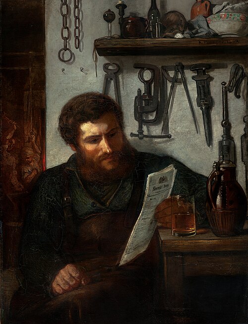 Portrait of the Blacksmith Jech, 1860, Karl Purkyne