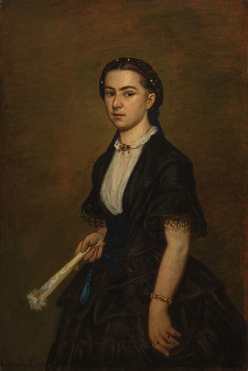 Portrait of Ema Křikavová, 1858, Karl Purkyne