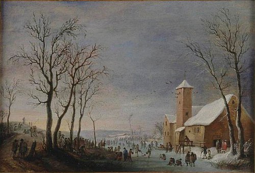 Winter Landscape, 1700, Robert van den Hoecke