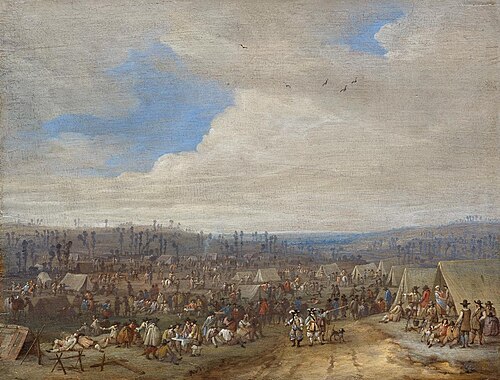 Soldaten im Lager, , Robert van den Hoecke
