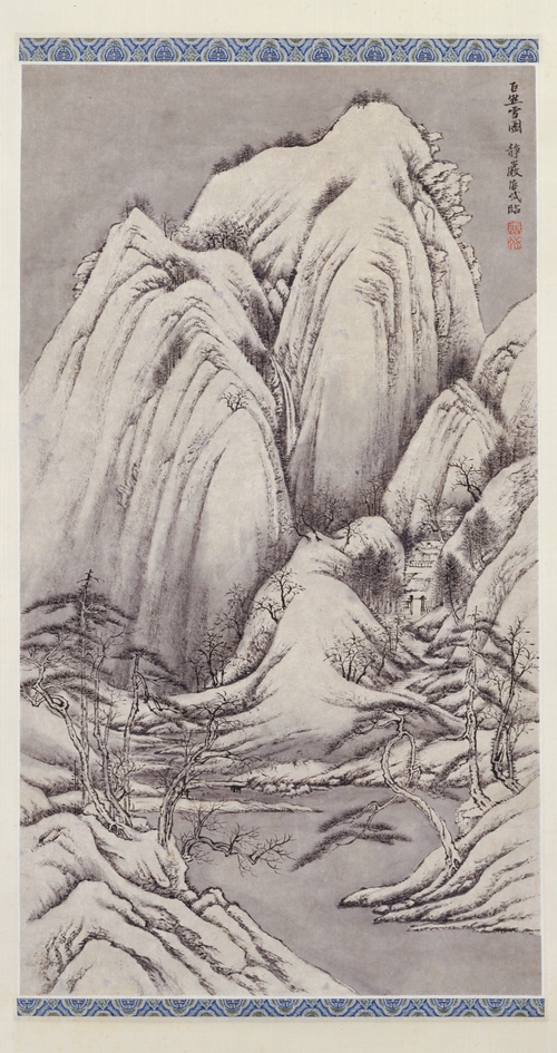 唐岱雪景山水轴, , Tang Dai