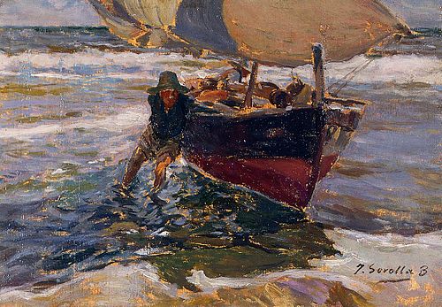 Beaching the Boat, 1908, Joaquín Sorolla