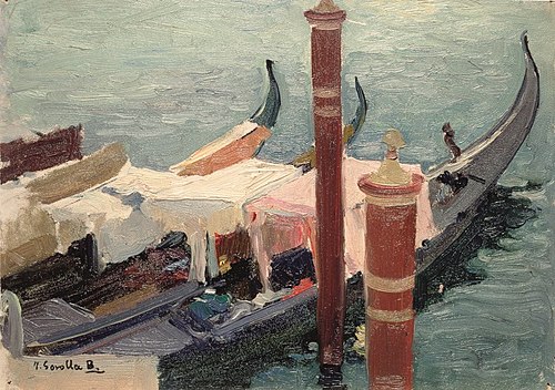 Gondolas, Venice, 1897, Joaquín Sorolla