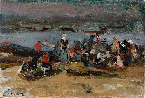 At the Estuary, Asturias, 1902, Joaquín Sorolla