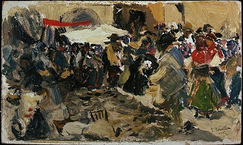 Market, León (Awnings), 1907, Joaquín Sorolla