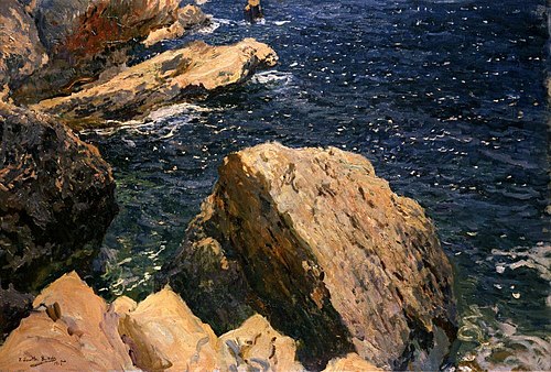 Rocks of the Cape, Jávea, 1905, Joaquín Sorolla