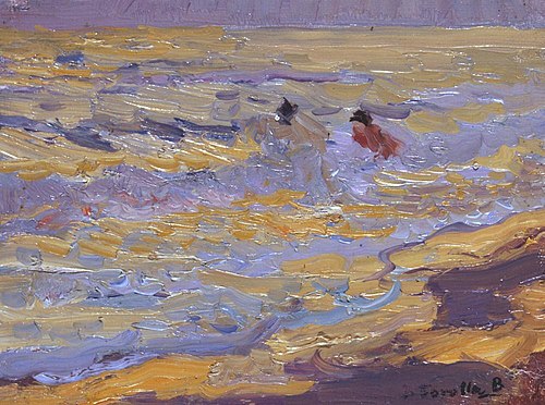 The Beach, Valencia (Two Bathers), 1908, Joaquín Sorolla