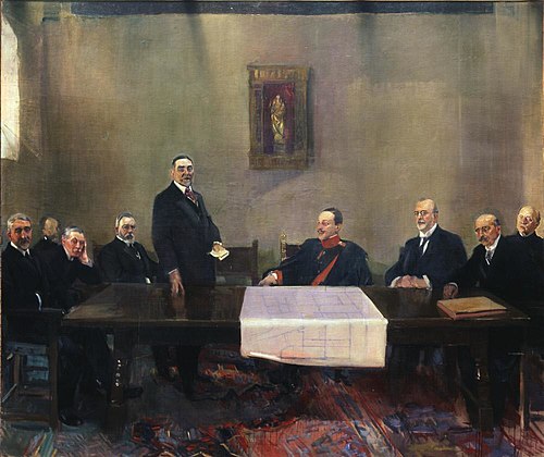 Meeting of the Patronato of the Casa-Museo de El Greco, Toledo, 1916, Joaquín Sorolla