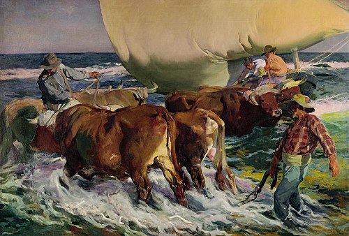 Beaching the Boat (Afternoon Light), 1903, Joaquín Sorolla