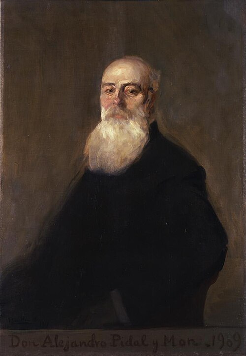 Alejandro Pidal y Mon, 1909, Joaquín Sorolla