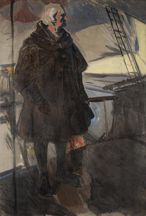 Columbus Leaving Palos (Profile Right, Facing the Stern), 1909, Joaquín Sorolla