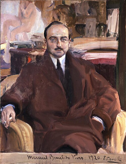 Manuel Benedito Vives, 1920, Joaquín Sorolla