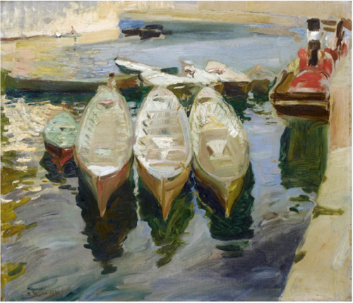 The Basque Port of Guetaria, 1910, Joaquín Sorolla