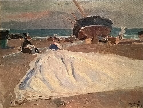 Remendando a vela, Valência, 1908, Joaquín Sorolla