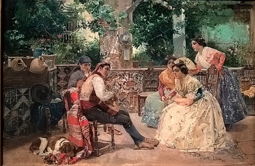 Os Guitarristas, hábitos valencianos, 1889, Joaquín Sorolla