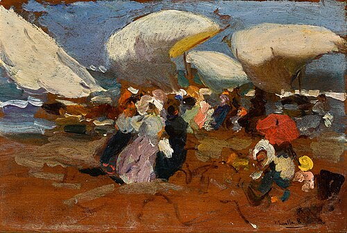 Valencia Beach, 1906, Joaquín Sorolla