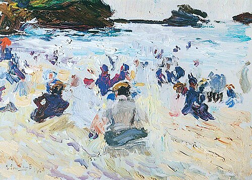 People Sitting on the Beach, 1906, Joaquín Sorolla