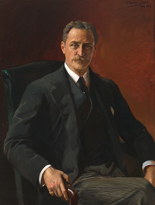 Portrait of Robert Bacon, 39th Secretary of State under President Theodore Roosevelt, 1909, Joaquín Sorolla