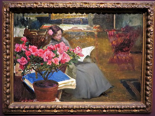 Clotilde in der Studie., 1890, Joaquín Sorolla