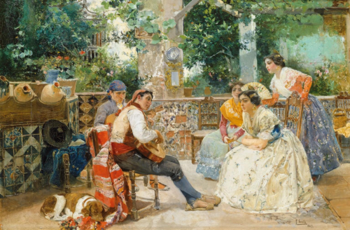 Los guitarristas, costumbres valencianas, 1889, Joaquín Sorolla