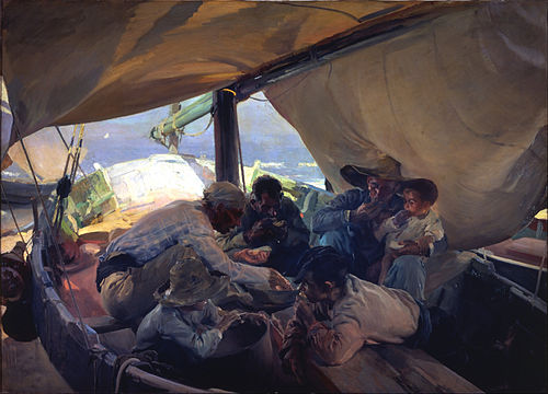 Comida en la barca, 1897, Joaquín Sorolla