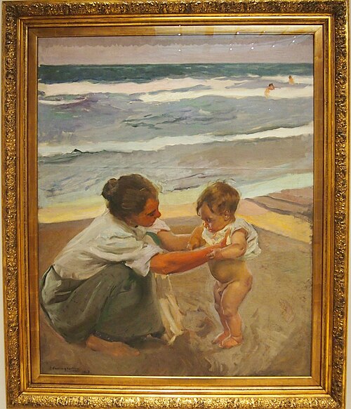 By the Seashore, Valencia, 1908, Joaquín Sorolla