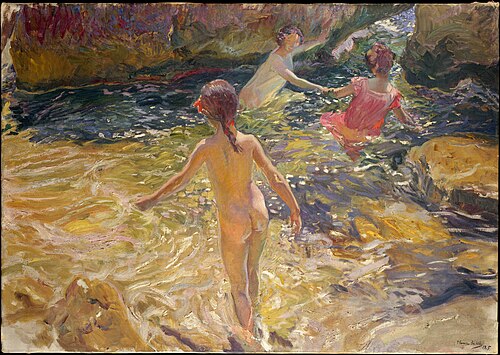 The Bath, Jávea, 1905, Joaquín Sorolla