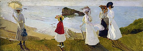 Lighthouse Walk at Biarritz, 1906, Joaquín Sorolla